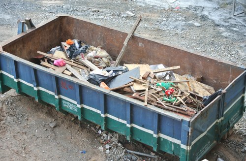 West London residential area with recycling bins