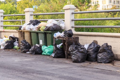 Eco-friendly rubbish collection practices in a West London neighborhood