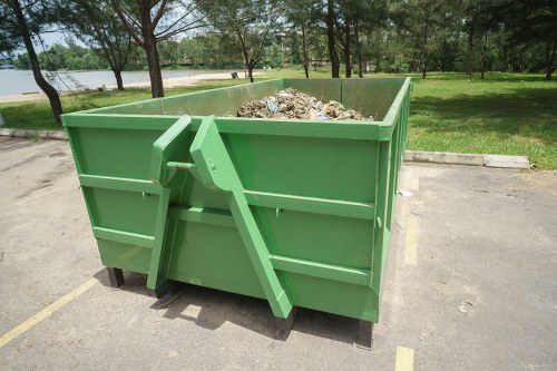 Recycled concrete blocks ready for reuse in construction