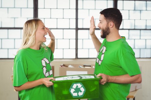Professional team handling office clearance